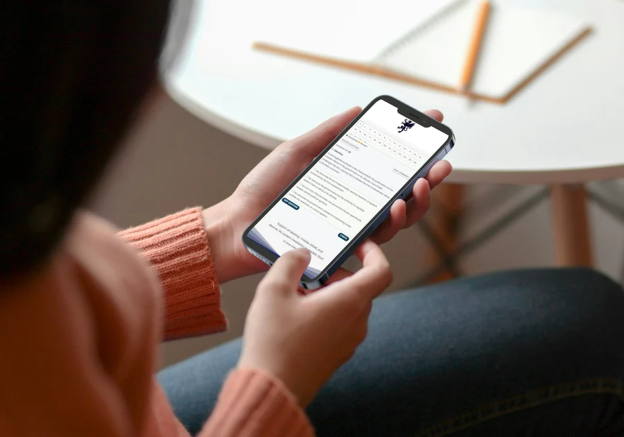 California Notary Public Examination practice running on a phone, tablet and laptop